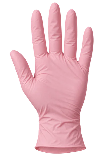 Pembe nitril eldiven, temsili stüdyo görseli