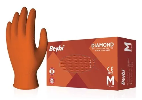 Beybi Diamond Turuncu Nitril Eldiven kutu görseli