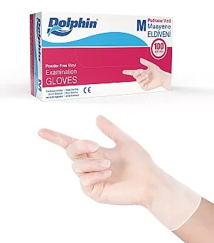 Dolphin Pudrasız Beyaz Vinil Eldiveni kutu görseli