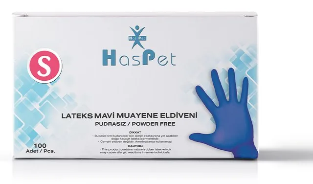 Has-Pet Mavi Lateks Pudrasız Eldiven kutu görseli