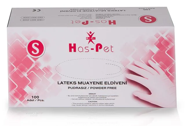 Has-Pet Pudrasız Lateks Eldiven kutu görseli