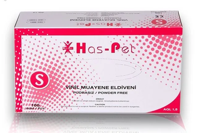 Has-Pet Pudrasız Vinil Eldiven kutu görseli