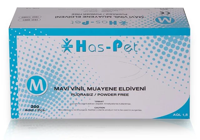 Has-Pet Mavi Vinil Pudrasız Eldiven kutu görseli