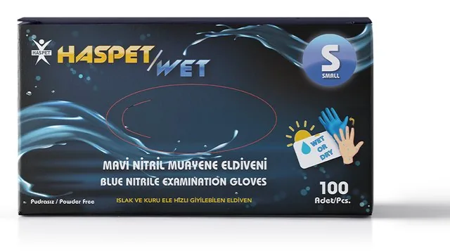 Haspet/Wet Mavi Nitril Pudrasız Eldiven kutu görseli
