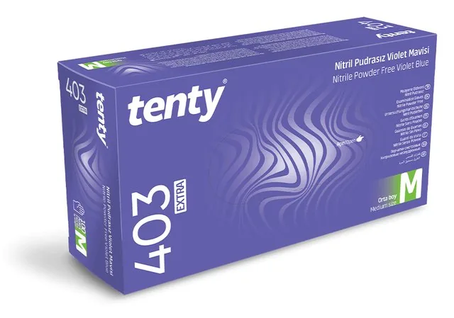 Tenty 403 Extra Nitril Pudrasız Violet Mavisi kutu görseli