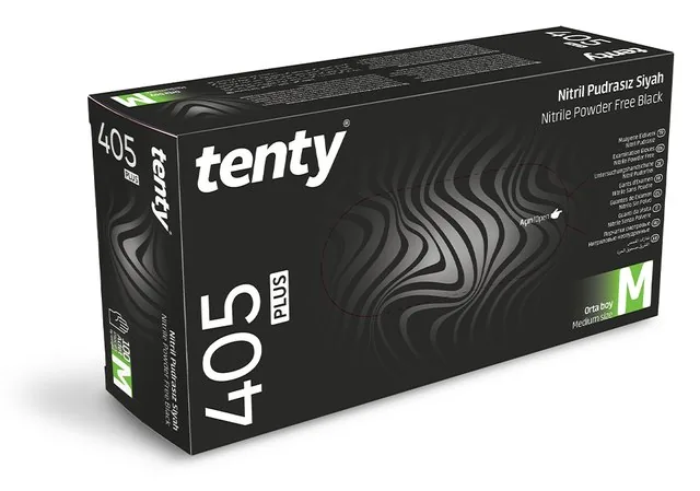 Tenty 405 Plus Nitril Pudrasız Muayene Eldiveni kutu görseli