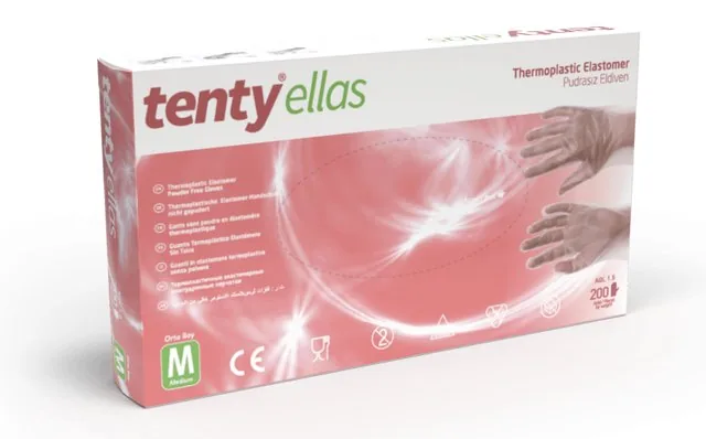 Tenty Ellas Termoplastik Elastomer Pudrasız Eldiven kutu görseli