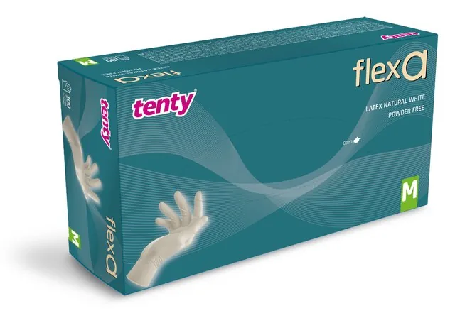 Tenty Flex A Lateks Pudrasız Muayene Eldiveni kutu görseli